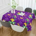 thumbnail image 5 of Coolnut Mardi Gras Tablecloth, Waterproof Washable Polyester Square Table Cover, Durable Tablecloth for Kitchen Dining Table Party Decor, 60"X 108", 5 of 7