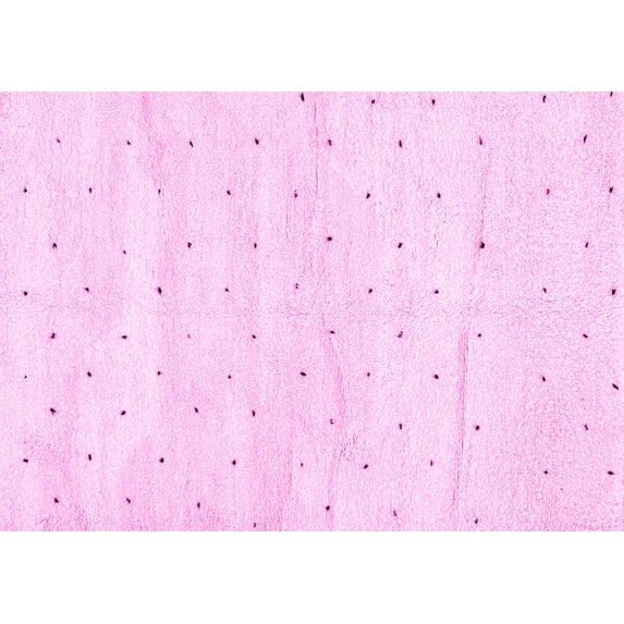 Ahgly Company Indoor Rectangle Solid Pink Modern Area Rugs, 3' x 5'