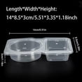 thumbnail image 5 of Disposable Double Compartment Condiment Containers with Lids – Leakproof, Food-Safe, Reusable Snack Storage for Meal Prep, Dips, Sauces, and Travel, 5 of 7