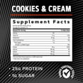 thumbnail image 5 of GNC AMP Pure Isolate Whey Protein Powder, Muscle Growth, Recovery, & Performance, 25g Protein, 5g BCAA, 1g Sugar, Gluten Free, Cookies and Cream, 70 Servings, 5 of 6