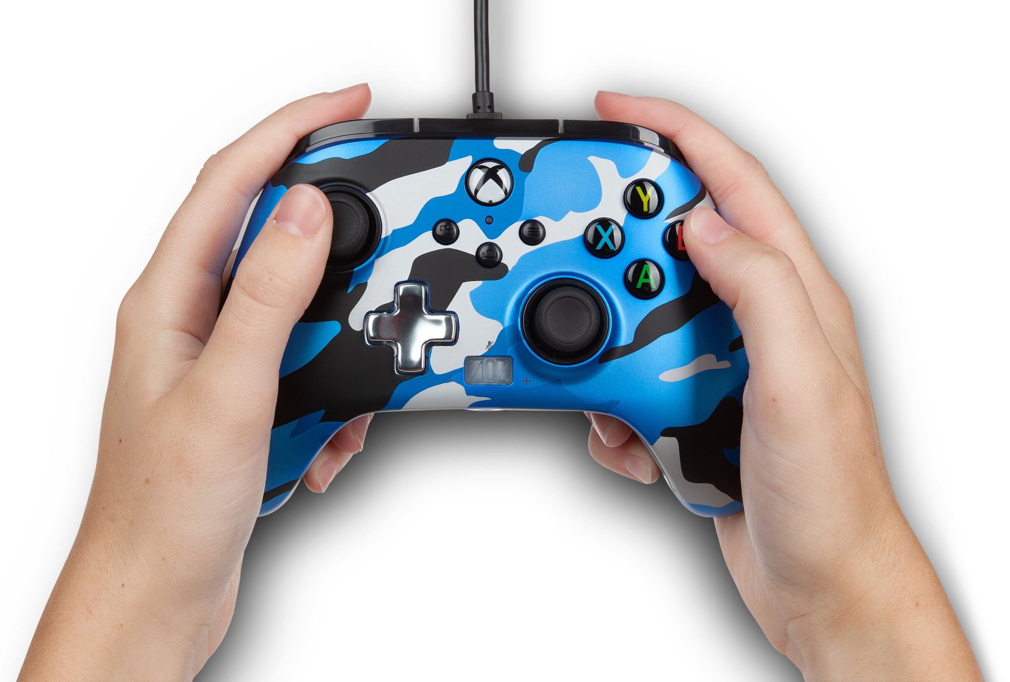 Manette Filaire Power A Blue Camouflage pour Xbox Series X / S / Xbox One /  PC