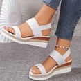thumbnail image 5 of Willtoo Womens Platform Espadrilles Wedge Sandals,Slip on Elastic Ankle Strap Sandals for Women Casual Open Toe Beach Boho Sandal, 5 of 5