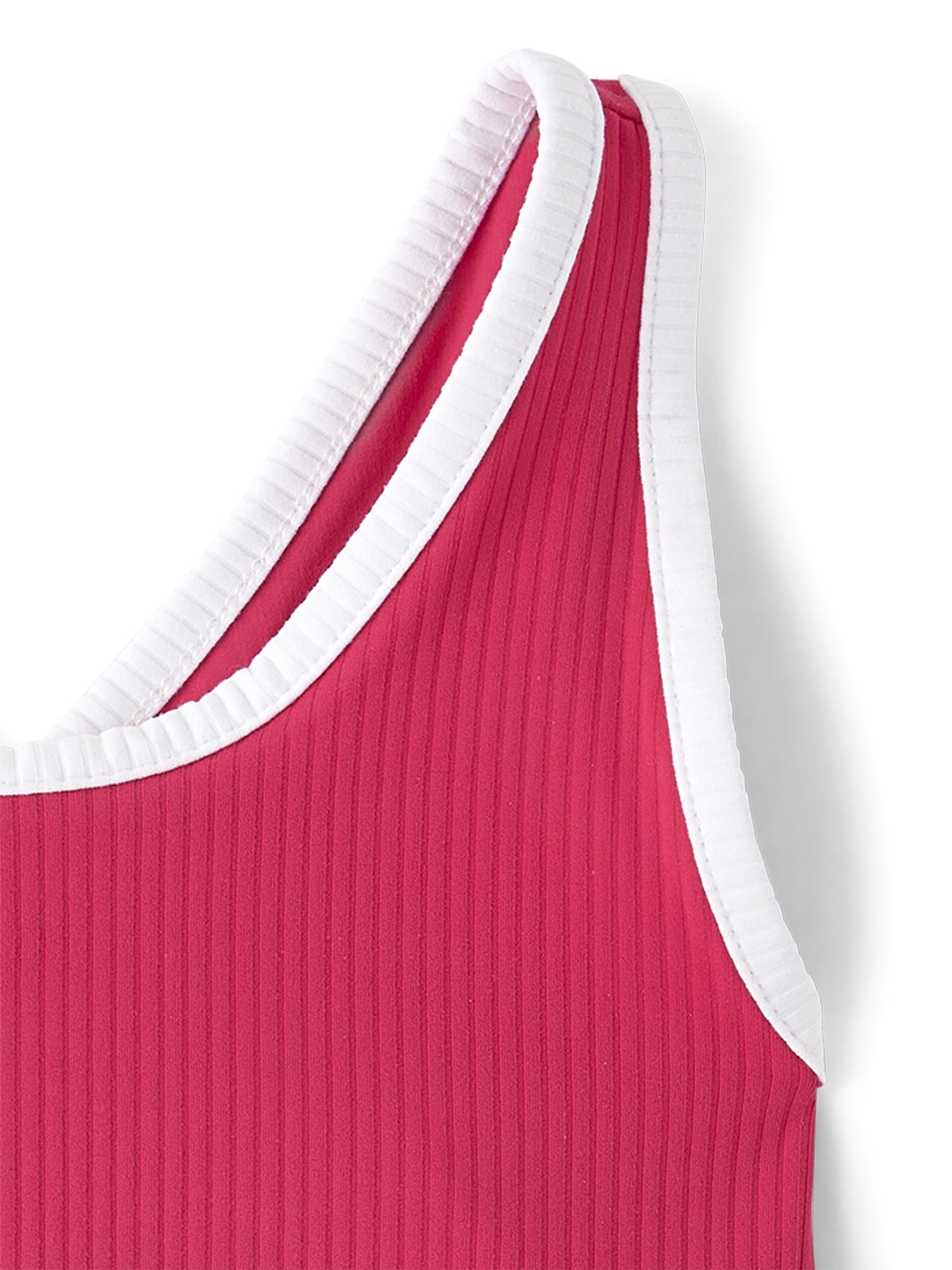 The Children's Place Girls Sleeveless Contrast Ribbed Cross Back Tank Top, Sizes XS-XXL
