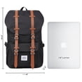 thumbnail image 2 of KAUKKO School Travel mochila para universidad flexible con portátil para 15",22L(Nylon/Negro) KAUKKO EP5T03, 2 of 5