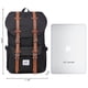 thumbnail image 2 of KAUKKO School Travel mochila para universidad flexible con portátil para 15",22L(Nylon/Negro) KAUKKO EP5T03, 2 of 5