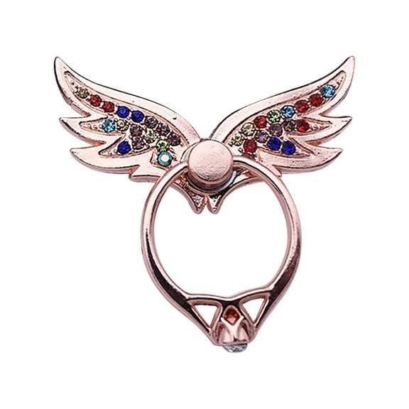 uvwlwu Cell Phone Ring Holder Metal Finger Grip Finger Kickstand 360° Rotation Universal Finger Ring Phone Grip Compatible With All Smartphone(Rose Gold)