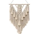 thumbnail image 2 of Decoración de habitación bohemia: tapiz tejido geométrico, decoración de pared bohemia ecológica, atrapasueños de macramé hecho a mano para tapiz, decoración elegante y acogedora, cordones de algodón, 2 of 6