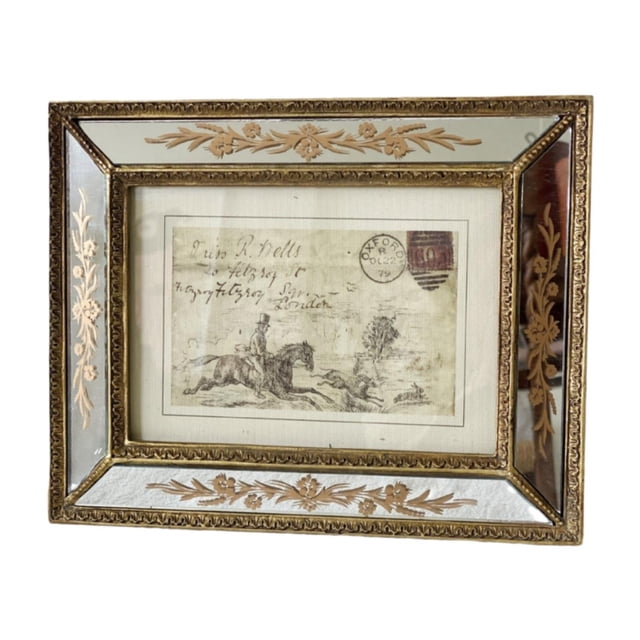 Marco de fotos ornamentado de resina, arte rústico para pared, colgante de pared, regalos decorativos, exhibición de escritorio, estilo retro antiguo 7 pulgadas