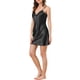 thumbnail image 4 of INSPIRAR CHIC Camisones de Satén para Mujeres con Tirantes Espagueti Pijamas de Seda Camisetas para Dormir XL Negro, 4 of 6