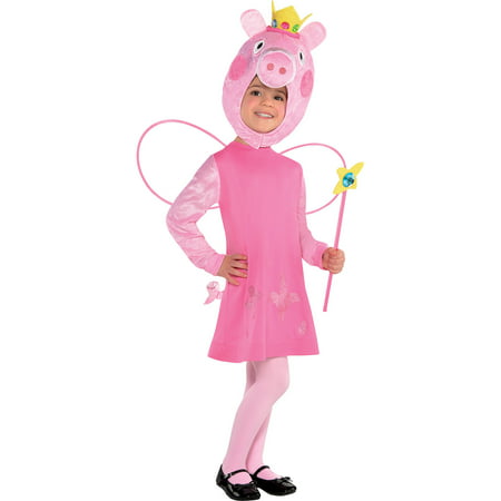 Suit Yourself Peppa Pig Halloween Costume for Girls, Includes Dress, Hood, Wings, and