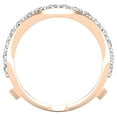 thumbnail image 3 of Dazzlingrock Collection Round White Diamond Wedding Enhancer Guard Double Ring for Women (1.75 ctw, Color I-J, Clarity I1-I2) in 18K Rose Gold, Size 6, 3 of 6