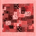 thumbnail image 1 of Ahgly Company Indoor Square Abstract Red Contemporary Area Rugs, 7' Square, 1 of 4