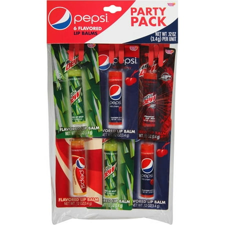Pepsi Flavored Lip Balms Party Pack, 0.12 oz, 6 count