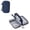 Navy, variant on Double Layer Storage Bag Portable Travel Organizer for Electronics and Accessories Padded Tech Pouch for Cables and Chargers 7x4x2 Inch Black