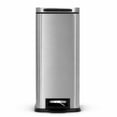 thumbnail image 2 of Home Zone Living 4 Gallon Slim Kitchen Trash Can with Step Pedal, Soft-Close Lid and Removable Inner Bucket, Stainless Steel, Silver, 2 of 9