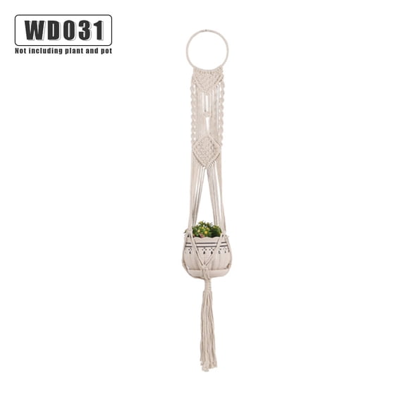Flower Pot Hanger Indoor Outdoor Plants Hanging Basket Cotton Rope Plant Pot Holder, WD031