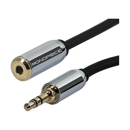 UPC: 0670541338193 | Monoprice 6  3.5mm Extension Cable For Mobile Black 110147