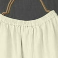 thumbnail image 7 of QUYUON Wide Leg Sweatpants Summer Solid Color Plus Size Cotton and Linen Pants Casual Loose Trousers Plus Size Pants for Women Full Pant Leg Length Skinny Pant Style N-3147 Khaki XL, 7 of 7