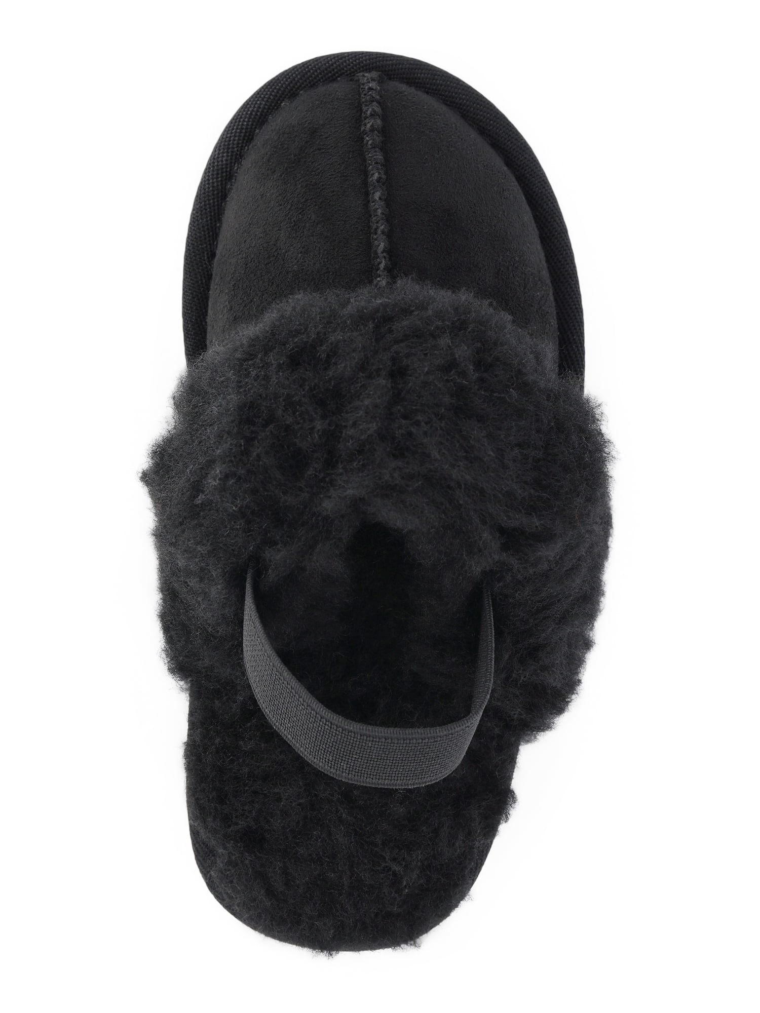Pawz Girls Faux Shearling Slippers with Slingback Strap