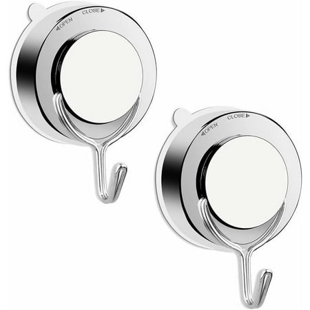 

Vacuum Suction Cup Hook for Bathroom Toilet Kitchen Powerful Towel Hook Stainless Steel Bathrobe Shower Hook (2pack)