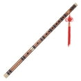 thumbnail image 1 of Pluggable Bitter Bamboo Flute Dizi Traditional Handmade Chinese Musical Woodwind Instrument Key of D Study Level Professional Performance, 1 of 7