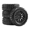 thumbnail image 2 of Kuntesetty 4Pcs 1/18 RC Car Wheels and Tires RC Car Part, High Performance Portable Easy to Black, 2 of 9