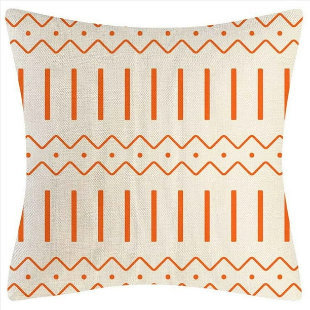 Fundas de Almohada Naranja 18X18 Juego de 12 Fundas de Almohada Decorativas para el Hogar de Almohada para Sofá de Exteriores