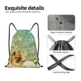 thumbnail image 3 of Kdxio Starfish And Seashell Print Drawstring Backpack Bag,Waterproof Draw String Back Sack, Gym Drawstring Bags Swim Bag For Unisex, 3 of 5