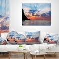 thumbnail image 3 of Designart Beautiful Raising Sun and Mountains - Landscape Printed Throw Pillow - 16x16, 3 of 4