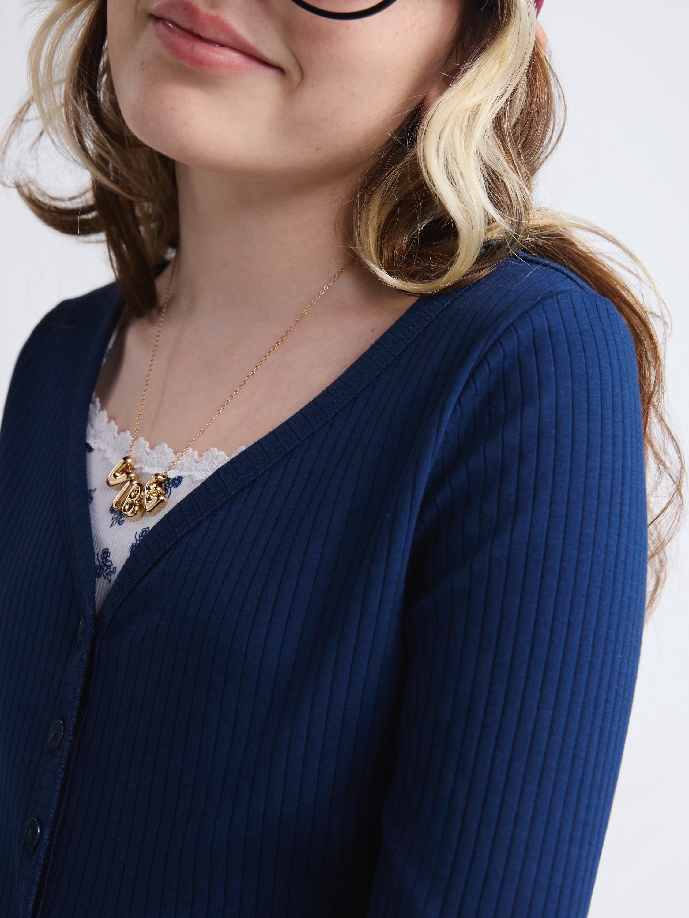 Weekend Academy Girls Long Sleeve Ribbed Cardigan, Sizes 4-18