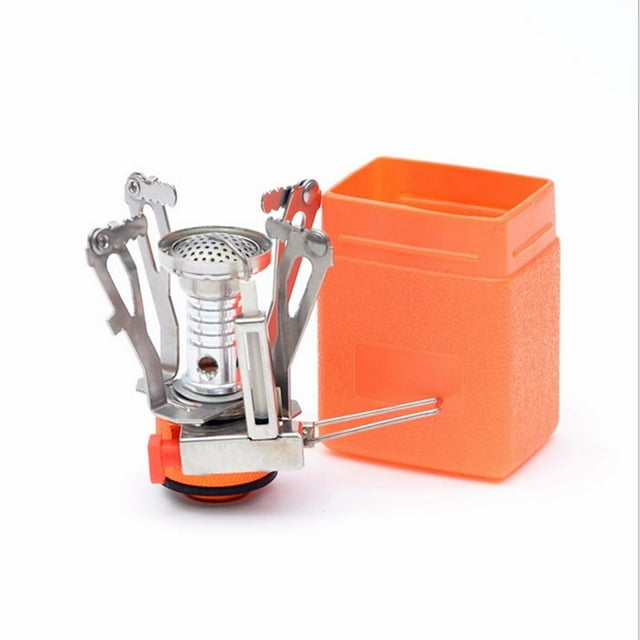 1 x Réchaud Portatif d'Extérieur + Allumage Piézo, Réchaud à Gaz de Pique-Nique Camping Randonnée pour Cuisson Brûleur au Butane
