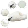thumbnail image 4 of Cute Fuzzy Slippers for Women Indoor Outdoor Memory Foam House Shoes Furry Soft Warm Cozy Bedroom Foot Slip on, 4 of 7