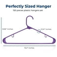 thumbnail image 2 of SereneLife 150 Pack Plastic Hangers, Non-Slip, Space-Saving Closet Organizers, Durable and Strong for Shirts, Sweaters, Hoodies, Kids Clothes & Dresses, Ultra-Thin, Lightweight, 2 of 7