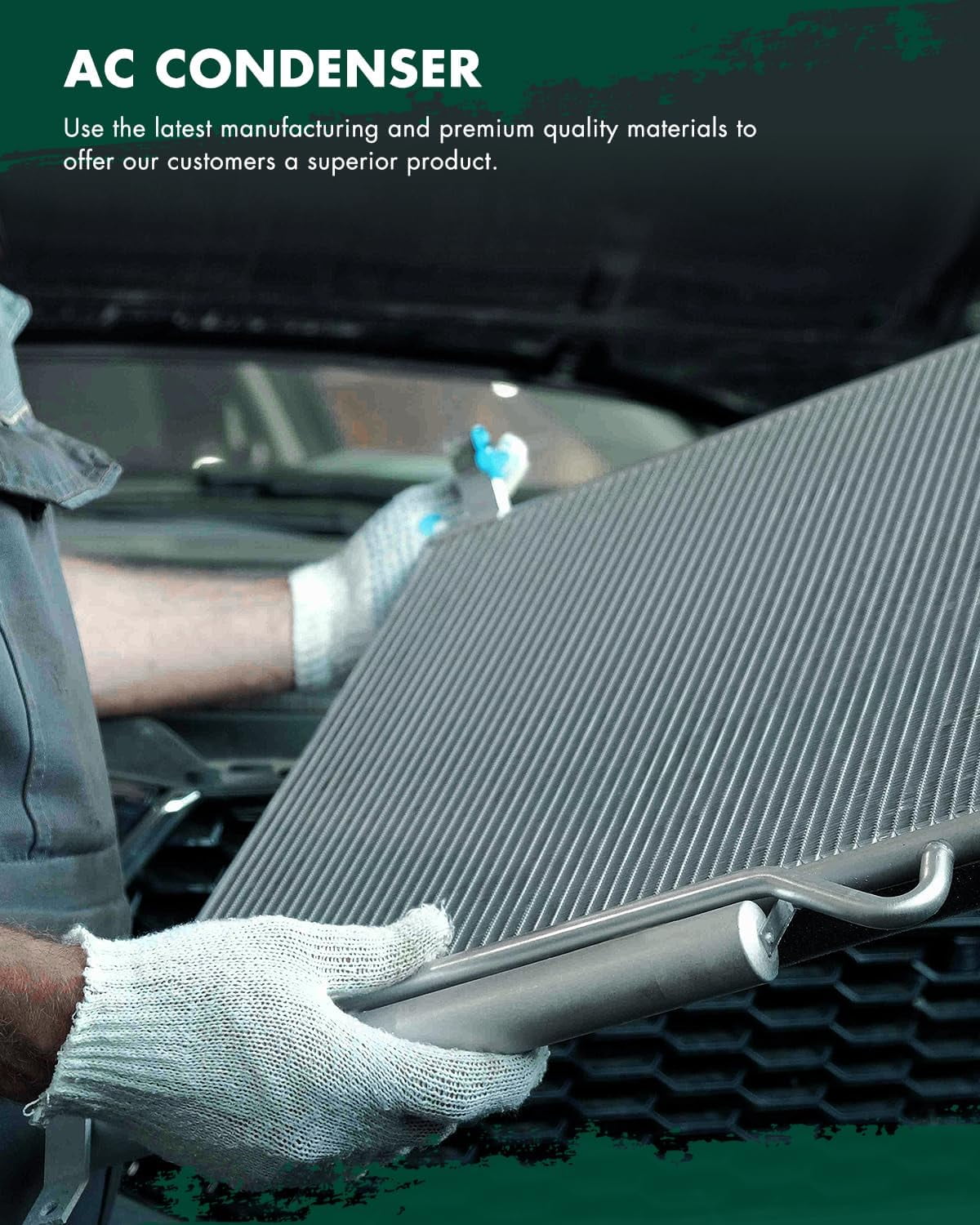 SCITOO A/C Condenser 3591 Compatible with 2007 2008 2009 2010 2011 2012 2013 for Hyundai Elantra