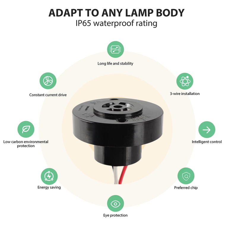 Locking Photocell Socket Twist Lock Photocell Receptacle Precision P2275 LED Compatible