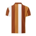 thumbnail image 3 of Maean Men Striped Golf Shirts Collared Button Neck Short Sleeve Color Block Casual Tee Summer Tshirts, 3 of 5