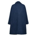 thumbnail image 7 of XEGLSBU Women Sweaters Fall under 5 Ladies Fashion Solid Color Long Sleeve Mid Length Lamb Velvet Coat Wool Coats for Women Black Cardigan Sweaters for Women Plus Size Navy Size L, 7 of 7
