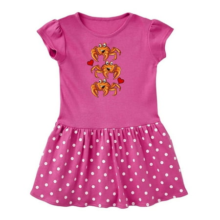 

Inktastic Crab Lover Cute Beach Gift Toddler Girl Dress