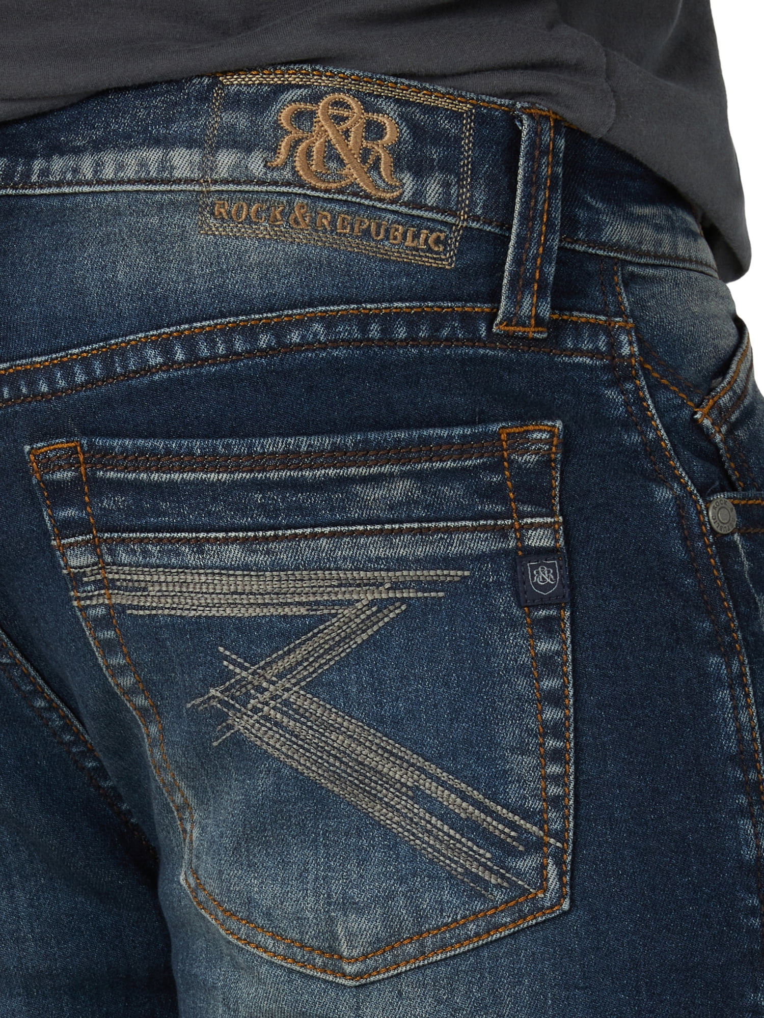 Rock & Republic Men's Relaxed Straight Leg Jean with Ultra Comfort Denim
