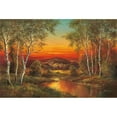 thumbnail image 3 of Buchner, H. 18x13 Black Modern Framed Museum Art Print Titled - SUNSET IN MORAVIA, 3 of 5
