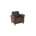 thumbnail image 2 of Office Star Products Black Bonded Leather Breeze Club Chair With Cherry Finish Legs, Shipped Semi K/D., 2 of 5