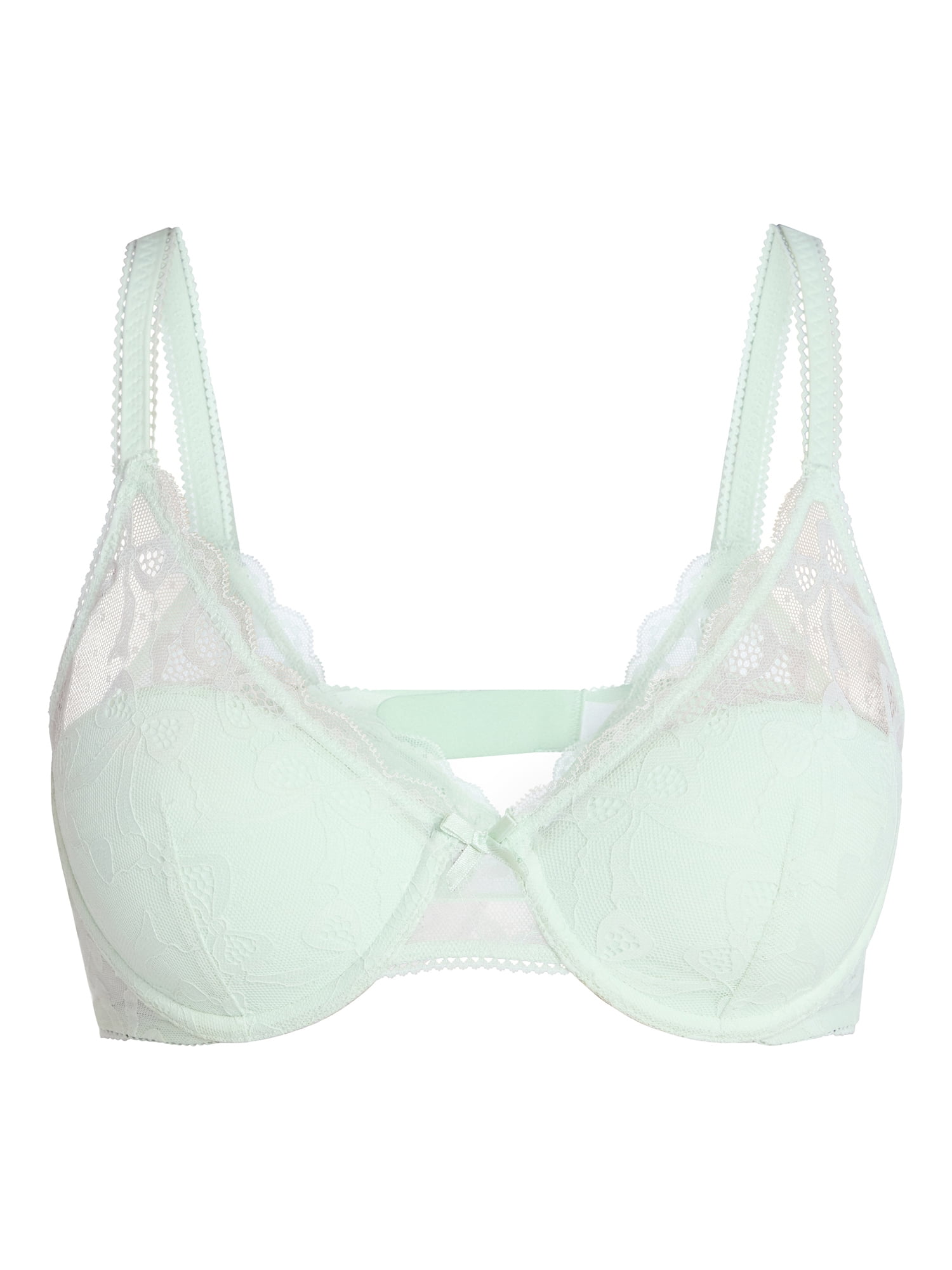 No Boundaries Bow Lace Half Cup Bra, Women's 34B-40DD