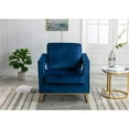 thumbnail image 4 of Carolina Classics Adadon 33 In Wide Velvet Upholstered Arm Chair in Navy Blue, 4 of 12