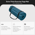 thumbnail image 3 of BalanceFrom Yoga Mat, 1" Extra Thick Exercise Pilates Workout Mat, Navy Blue, 3 of 6