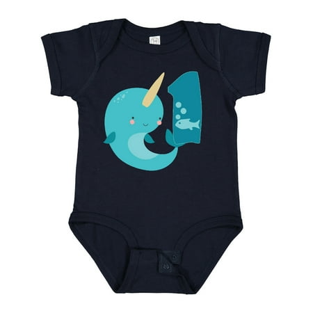 

Inktastic Narwhal 1st Birthday Gift Baby Boy or Baby Girl Bodysuit