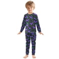 thumbnail image 6 of FORMRS Toddler Unisex Long Sleeve Top and Pants Pajama Set 2-Piece Sleepwear, Sizes 18M-8Y, Purple Cartoon Bats Pattern, 6 of 6