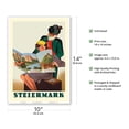 thumbnail image 2 of Styria (Steiermark) Austria - Vintage Travel Poster c.1953 - Master Art Print 10in x 14in, 2 of 4