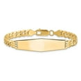 thumbnail image 5 of Auriga Fine Jewelry 14K Yellow Gold Curb Link Soft Id Bracelet 7inch for Women, 5 of 6