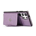 thumbnail image 5 of Dteck Wallet Case Compatible with Samsung Galaxy S24 Ultra,Crossbody Leather Case with Credit Card Holder and Strap Magnetic Flip PU Kickstand Shockproof Protective Shell Cover,Purple, 5 of 6