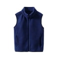 thumbnail image 2 of Boys Girls Polar Fleece Vest Toddler Kids Boys Girls Solid Color Warm Waistcoat Thicken Zipper Coat With Pockets, 2 of 5